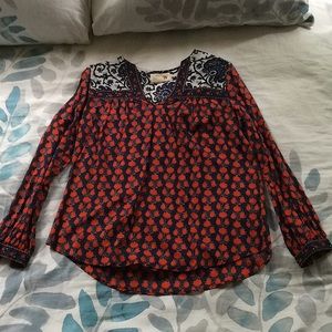 Anthropologie long sleeve blouse